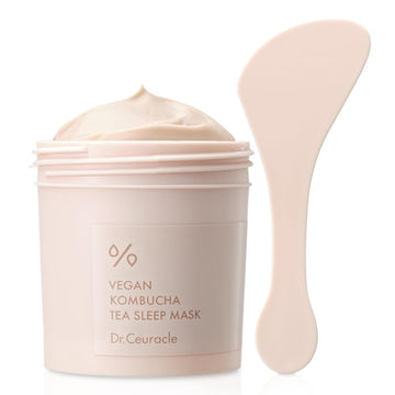 Dr.Ceuracle Vegan Kombucha Tea Sleep Mask - Korean Skincare Overnight Face Mask with Niacinamide, Bakuchiol, Ceramide (100g / 3.52 oz.)