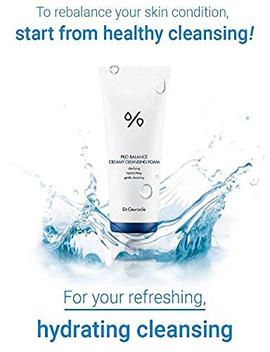 Dr.Ceuracle Pro Balance Creamy Deep Cleansing Foam (150 ml / 5.07 fl. oz.) - Korean Daily Hydrating Facial Wash with 6 Probiotics for Oil & Moisture Balance